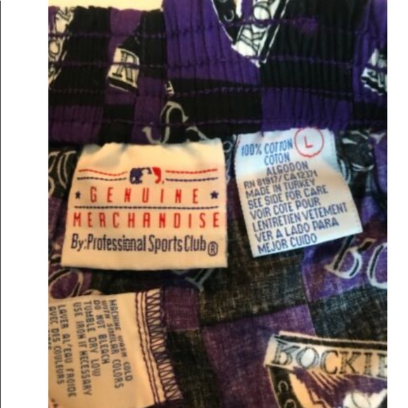 Vintage Colorado Rockies boxers youth large athletic purple mlb - Picture 3 of 3